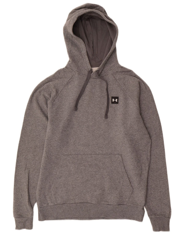 Felpa con cappuccio Under Armour da uomo Cold Gear in cotone grigio medio