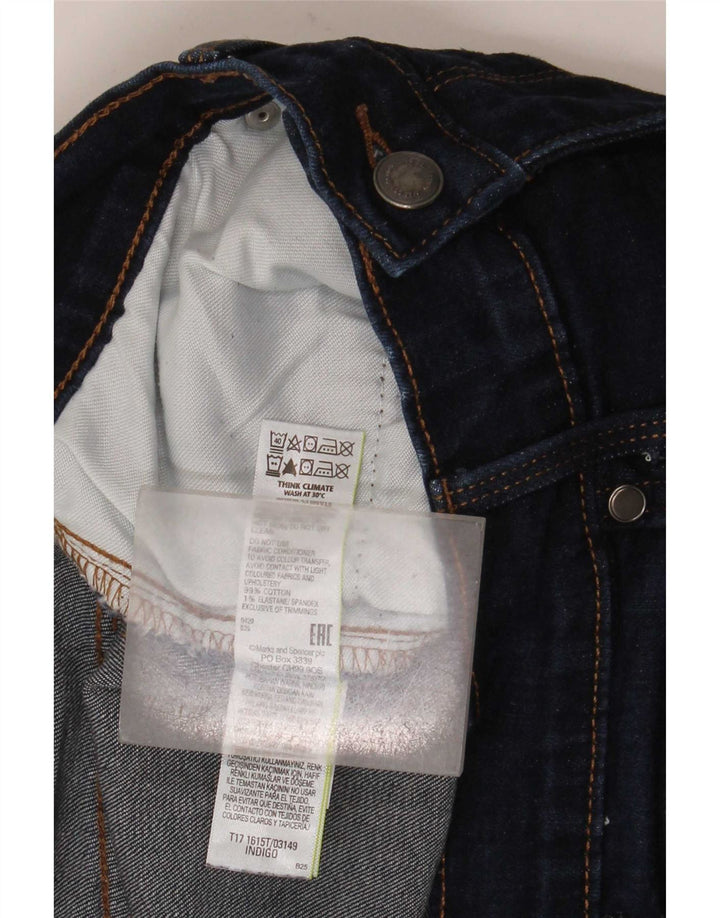 Jeans affusolati da uomo Marks & Spencer W34 L33 cotone blu navy