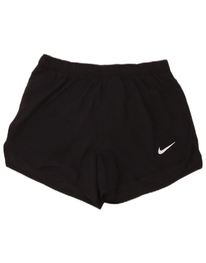 Pantaloncini sportivi Nike da donna Dri Fit UK 14 medio nero poliestere