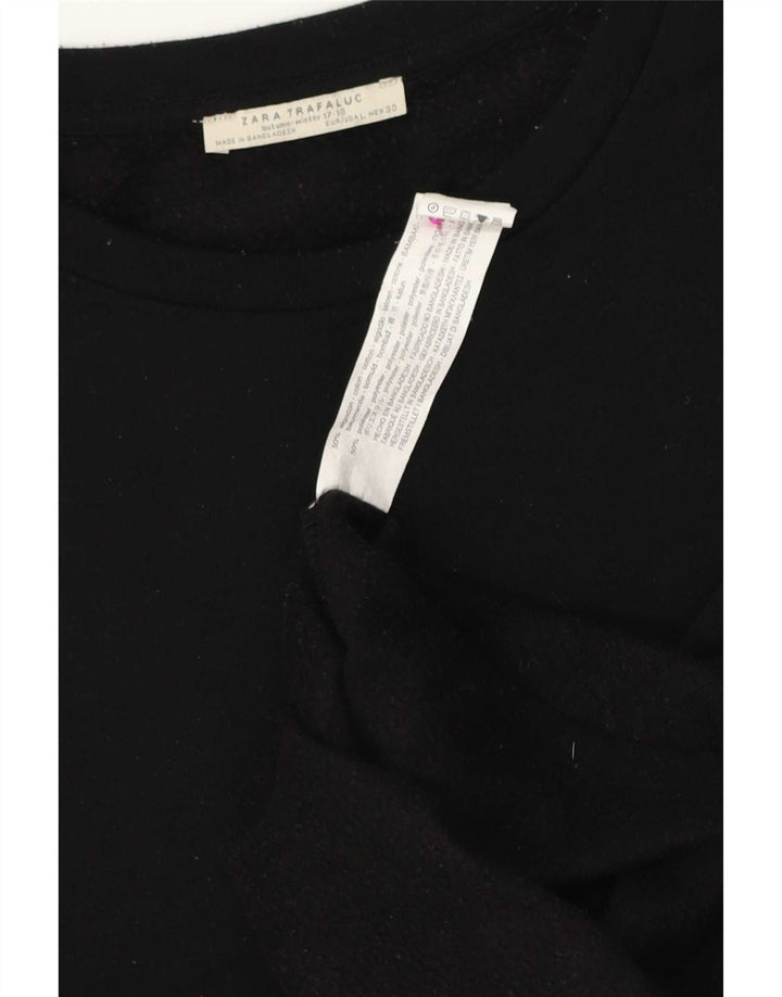 Camicetta oversize Zara Trafaluc da donna UK 16 grande cotone nero