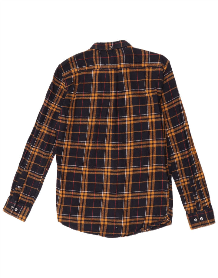 Camicia da uomo in flanella French Connection in cotone a quadri marrone medio
