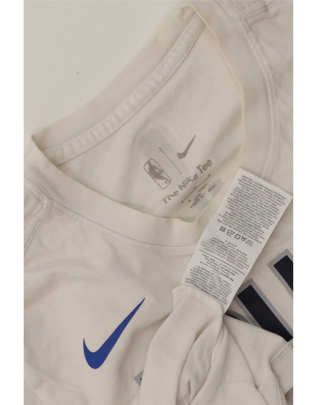 T-shirt grafica Nike Dallas Mavericks da uomo in cotone bianco medio