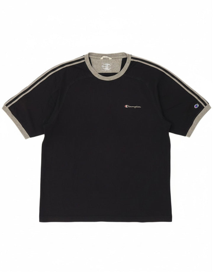 CHAMPION Mens T-Shirt Top XL Navy Blue Cotton