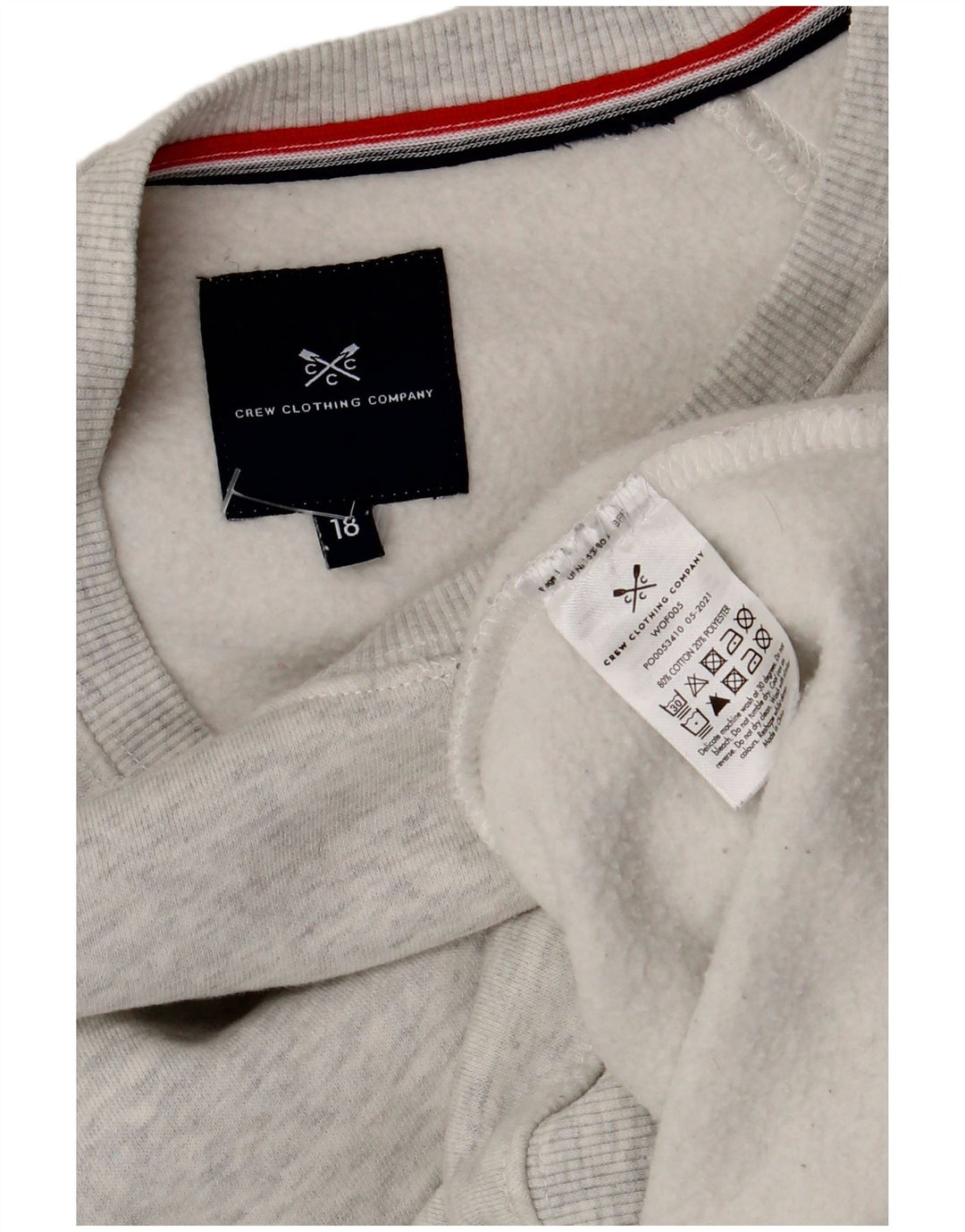 Crew Clothing Felpa oversize da donna Maglione UK 18 XL Grigio chiazzato