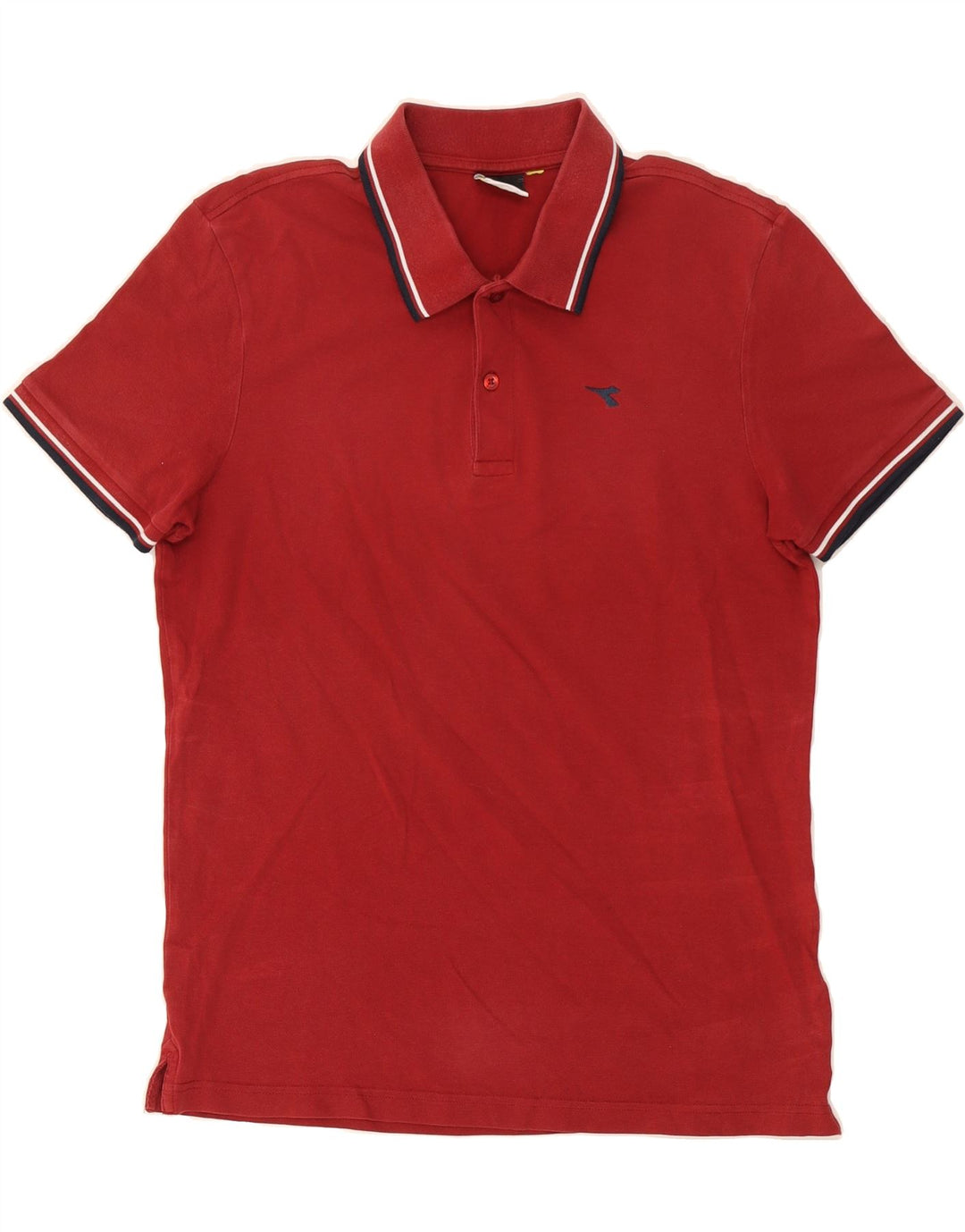 DIADORA Mens Polo Shirt Medium Red Vintage Diadora and Second-Hand Diadora from Messina Hembry 
