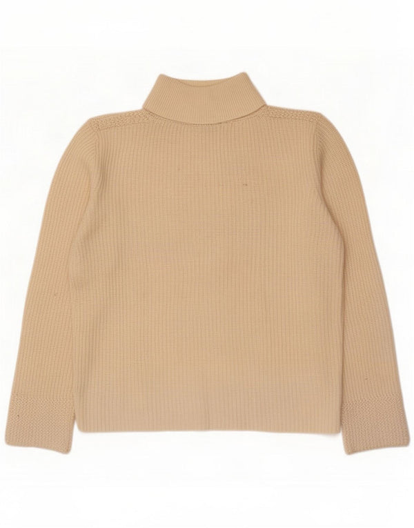 Maglione da donna Benetton a collo alto corto UK 14 Large in lana bianca