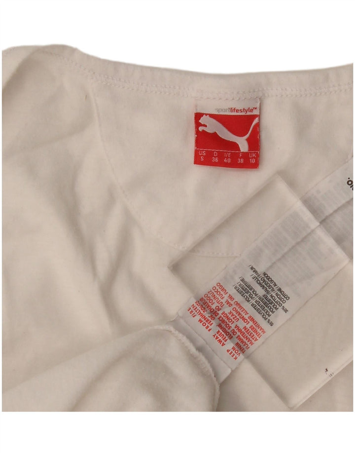 Canotta da donna Puma UK 10 piccola bianca in poliestere