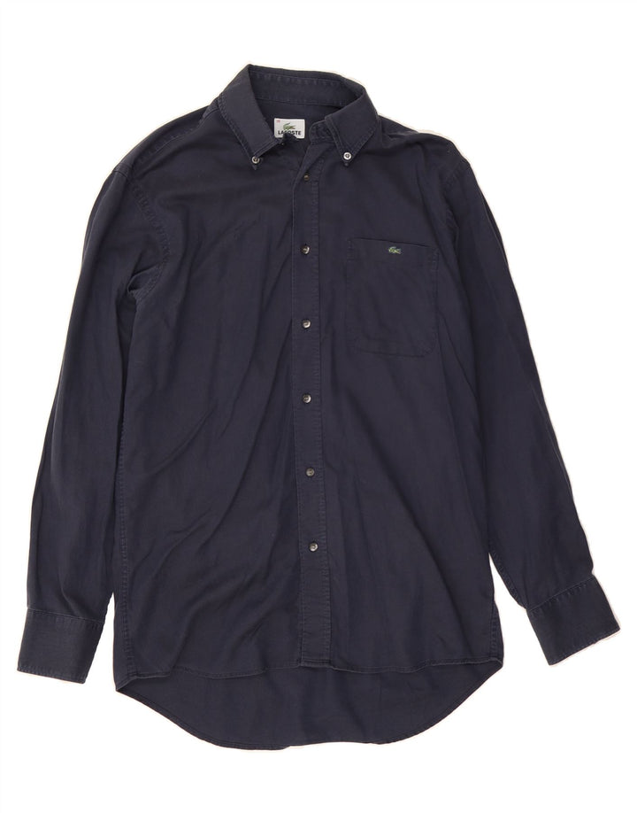 LACOSTE Mens Shirt Size 39 Small Navy Blue Cotton Vintage Lacoste and Second-Hand Lacoste from Messina Hembry 