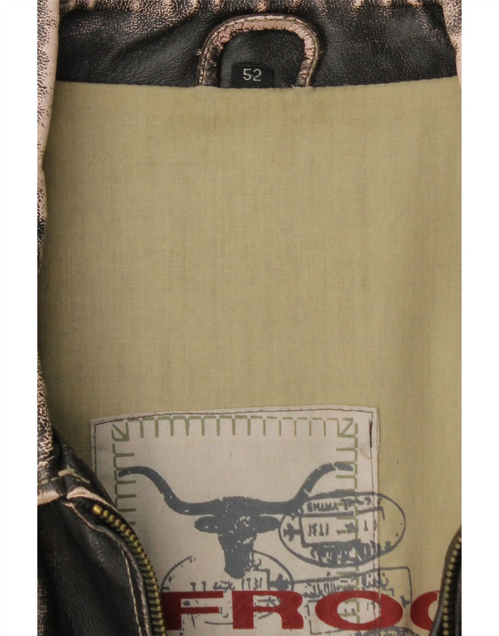 Giacca in pelle militare da donna Le Frog IT 52 2XL Nera