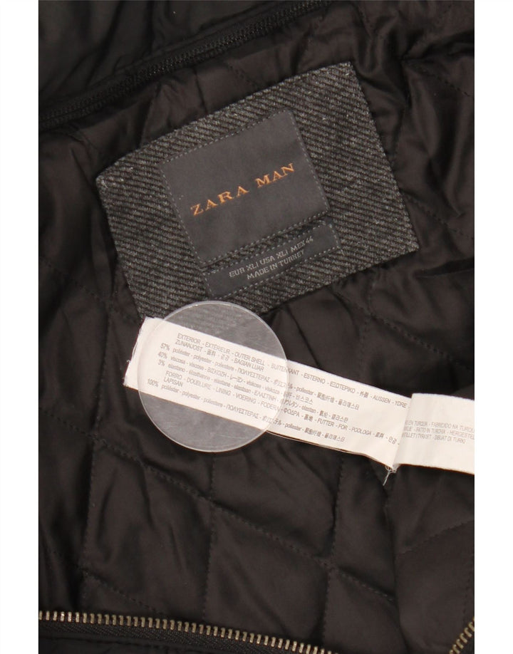 Soprabito da uomo ZARA UK 42 XL poliestere grigio