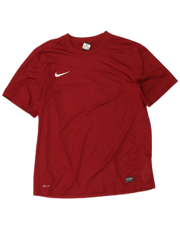 Nike Mens Dri Fit T-Shirt Top XL Burgundy Polyester