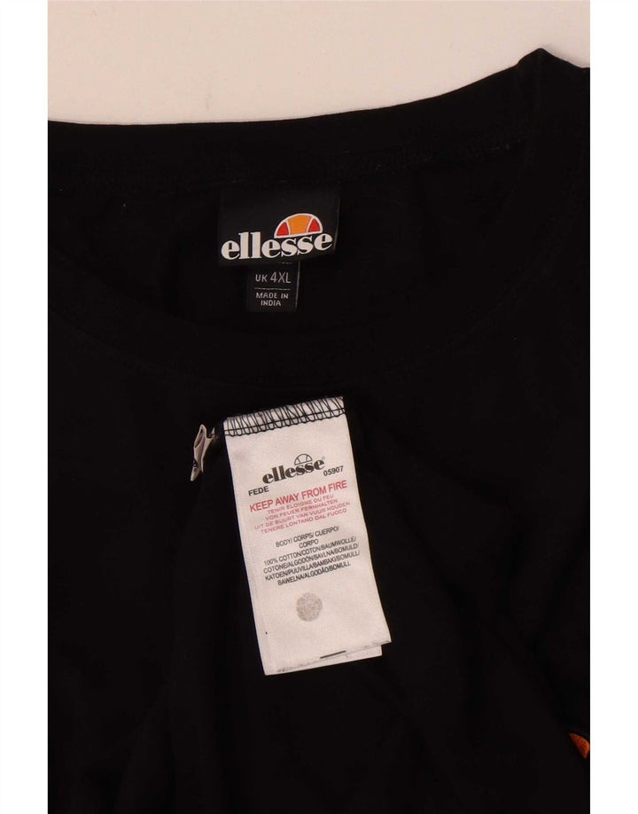 T-shirt grafica da uomo Ellesse Top 4XL cotone nero