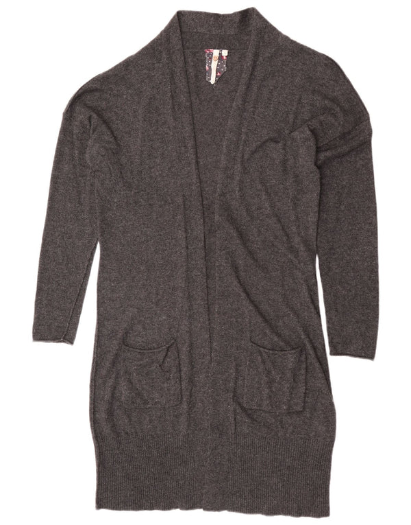 Maglione cardigan aperto lungo da donna di White Stuff UK 14 Viscosa grigio medio