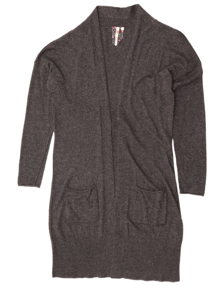 Maglione cardigan aperto lungo da donna di White Stuff UK 14 Viscosa grigio medio