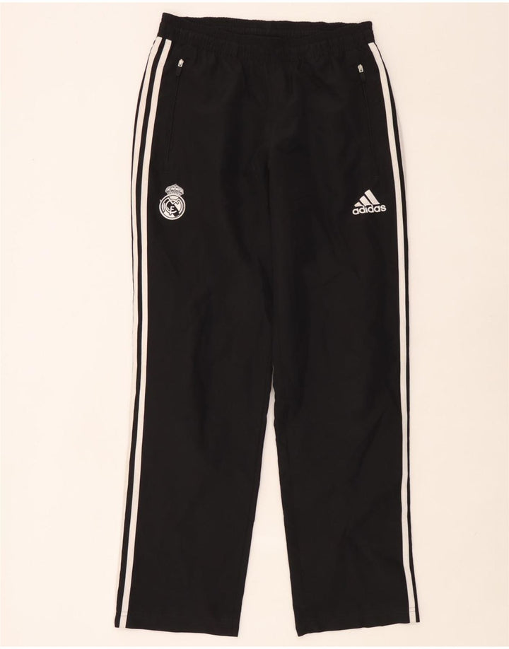 Pantaloni da tuta Adidas da uomo del Real Madrid piccoli in poliestere nero