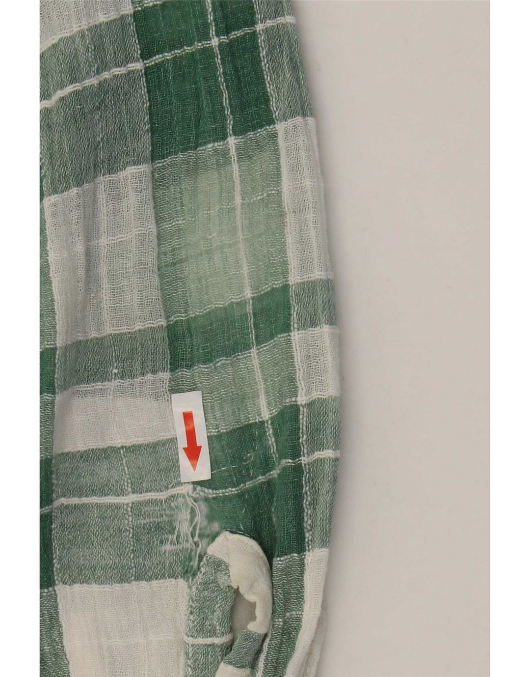 Camicia da donna vintage UK 14 cotone a quadri verde medio