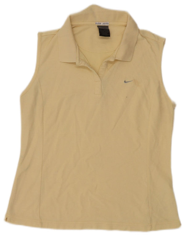 Polo senza maniche Nike da donna UK 14/16 grande gialla