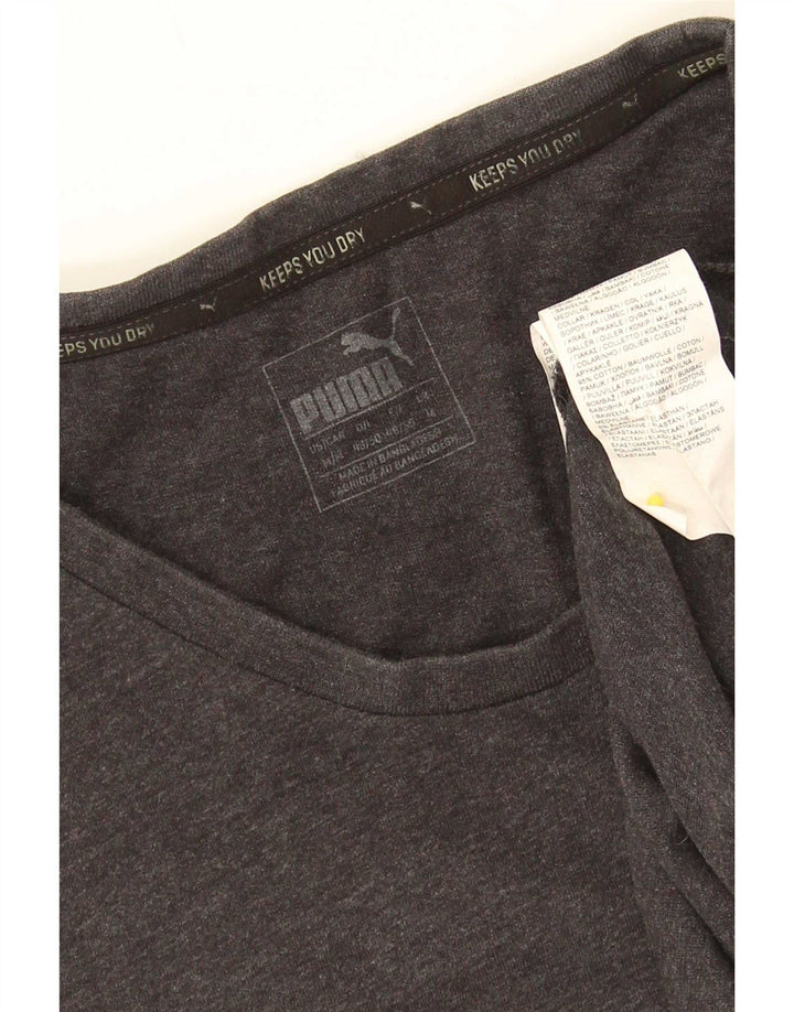 T-shirt grafica da uomo Puma Top in cotone grigio medio