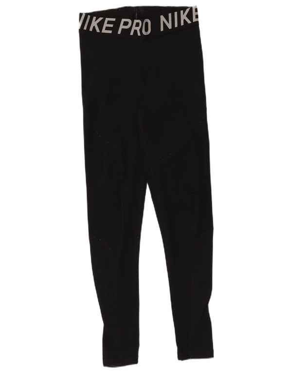 Leggings grafici Nike Dri Fit da donna UK 14 medio nero