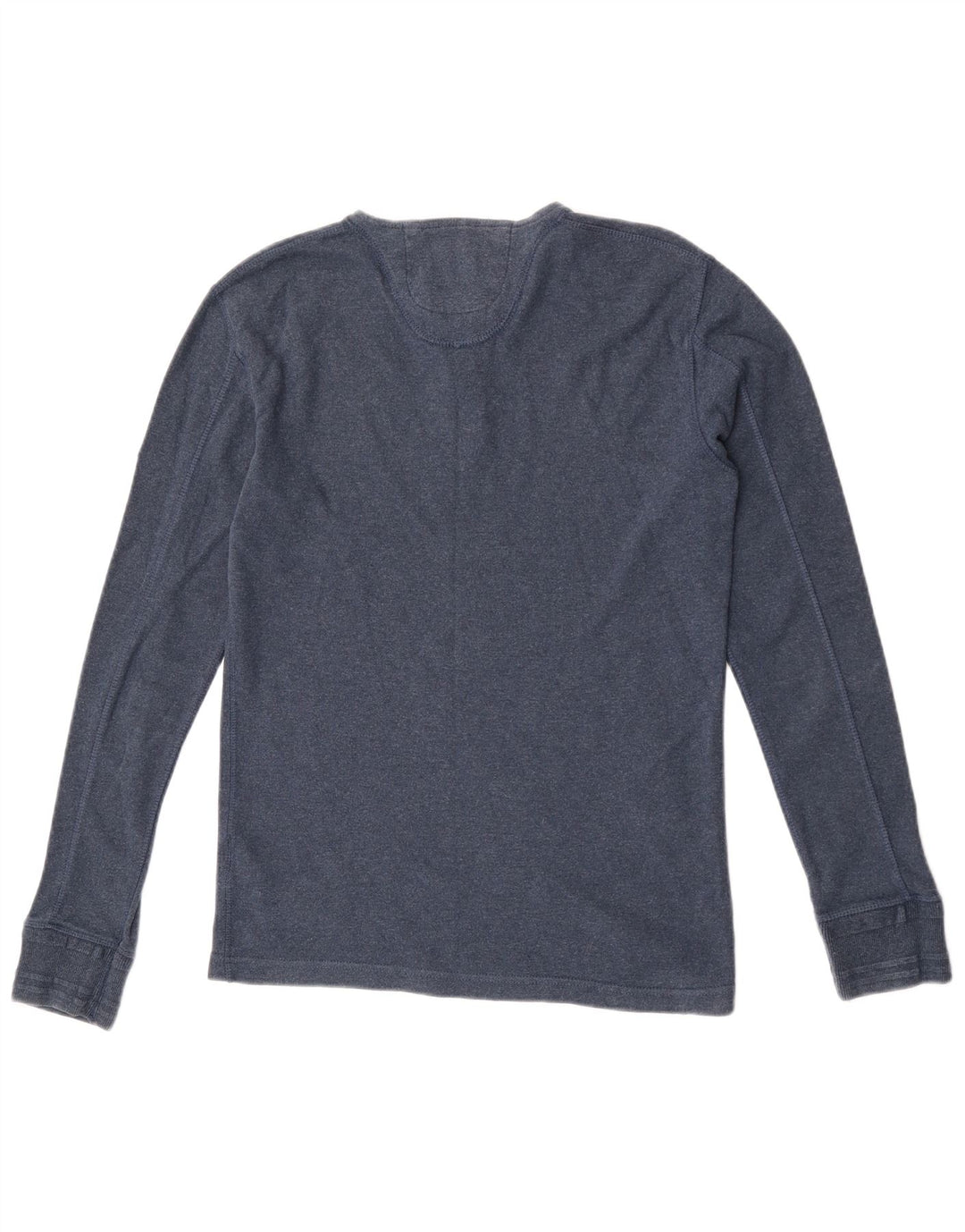 Top da uomo a maniche lunghe Superdry in cotone blu medio