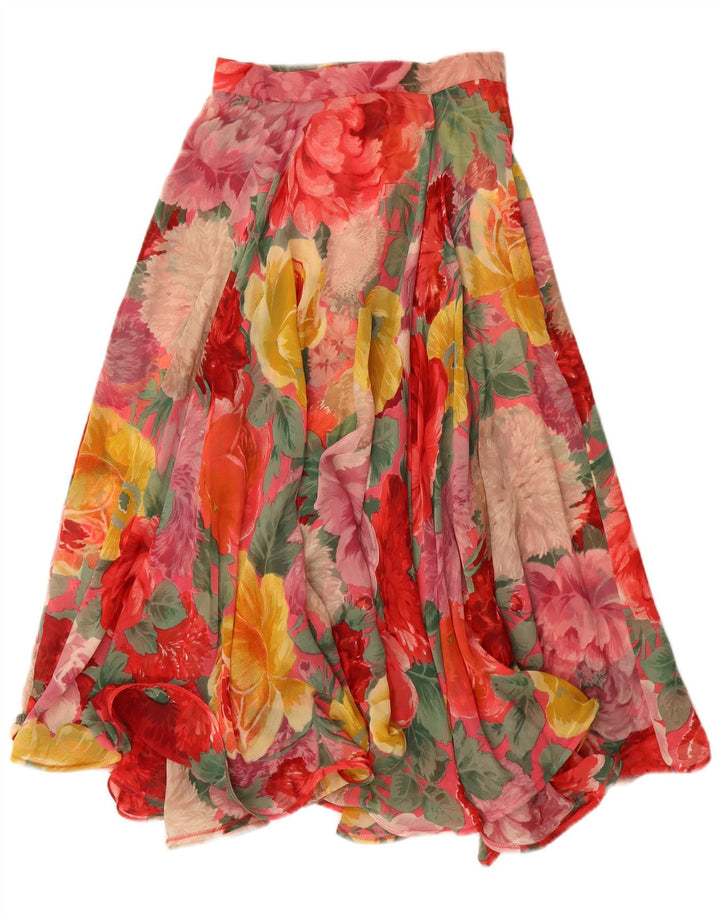 Set gonna vintage da donna in 2 pezzi IT 42 medio W26 floreale multicolore