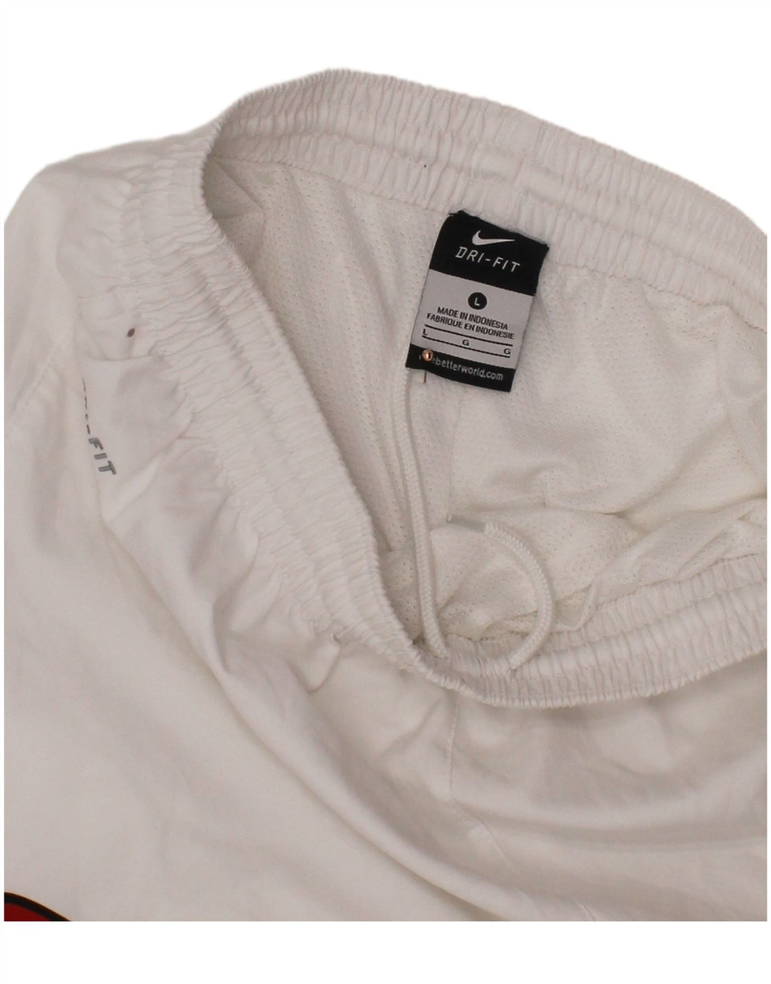 Pantaloncini sportivi NIKE da ragazzo Dri Fit Graphic 12-13 anni Large in poliestere bianco