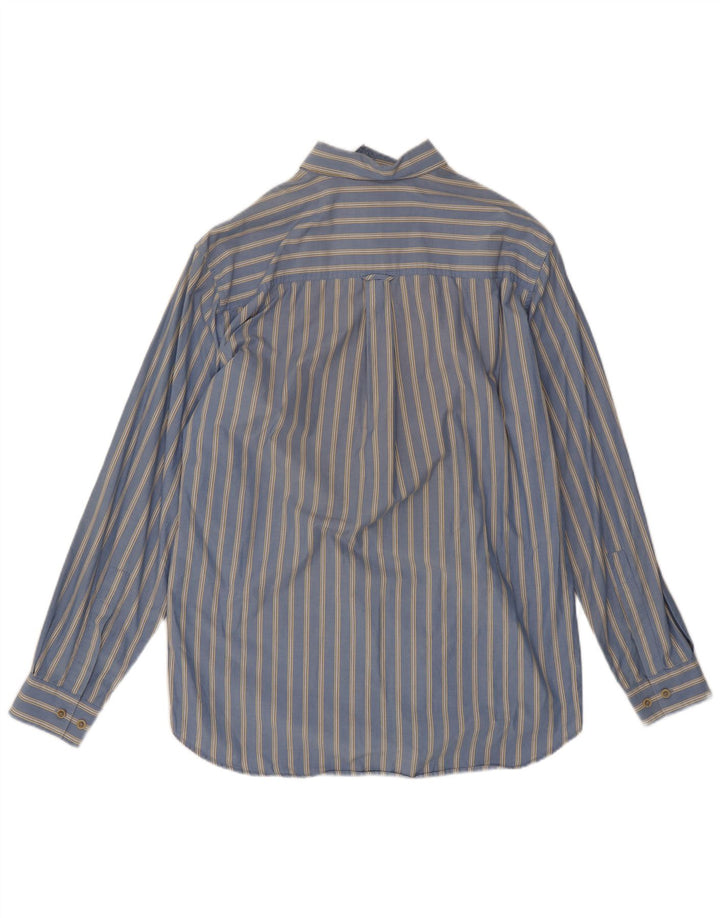 Camicia da uomo Marlboro Classics in cotone a righe grandi blu