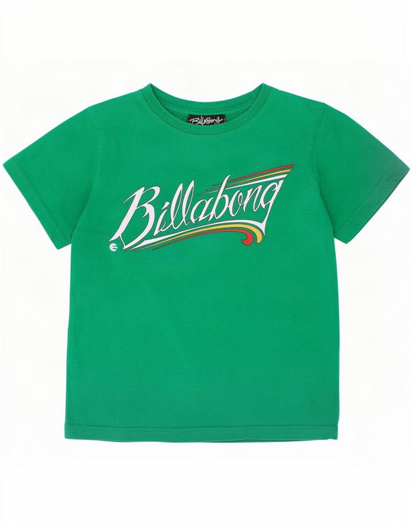 Maglietta grafica da bambino Billabong Top 5-6 anni in cotone verde
