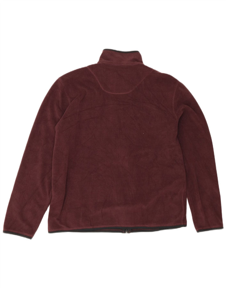 Giacca in pile da uomo Marks & Spencer UK 40 Large Bordeaux Poliestere