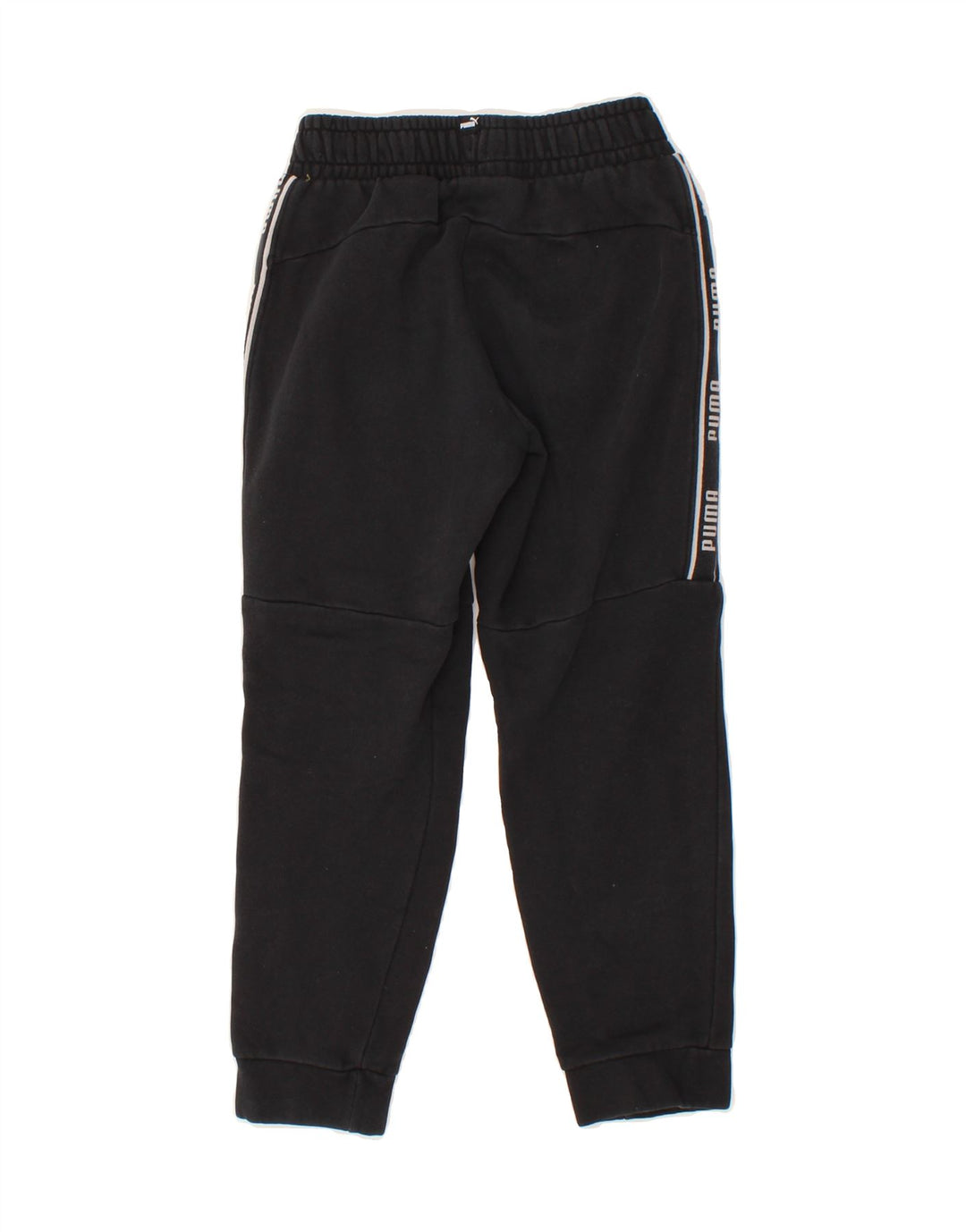PUMA Boys Graphic Tracksuit Trousers Joggers 9-10 Years Medium Black Vintage Puma and Second-Hand Puma from Messina Hembry 