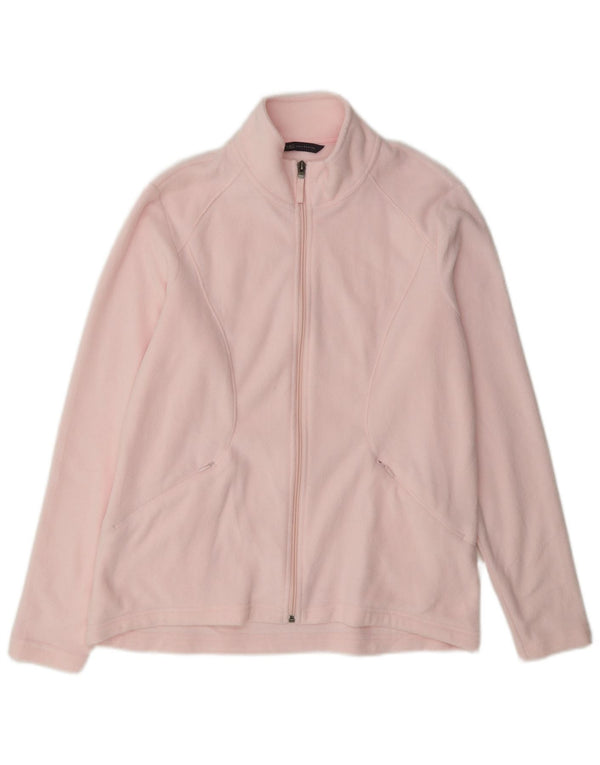 Giacca in pile da donna Marks & Spencer UK 14 Large Rosa Poliestere