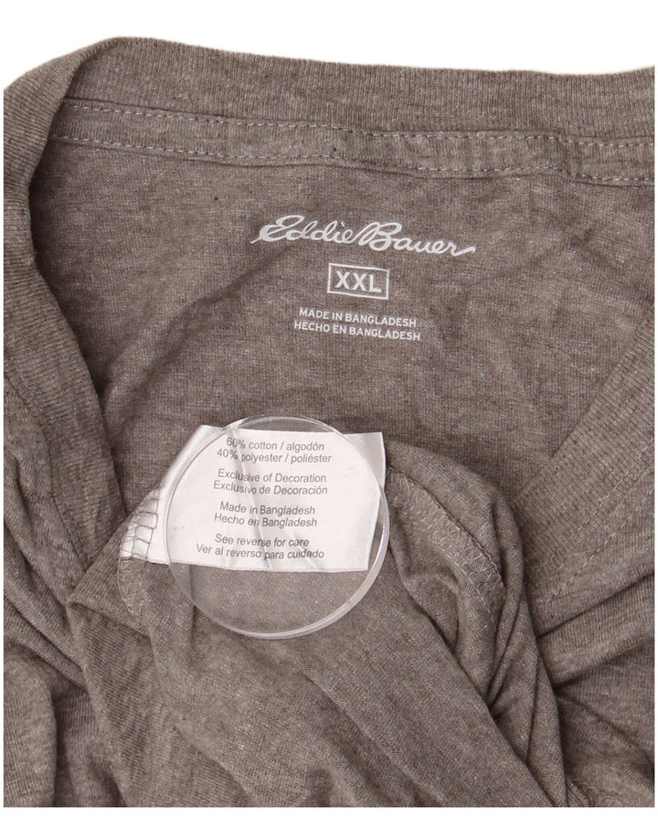 T-shirt da uomo EDDIE BAUER Top 2XL cotone grigio