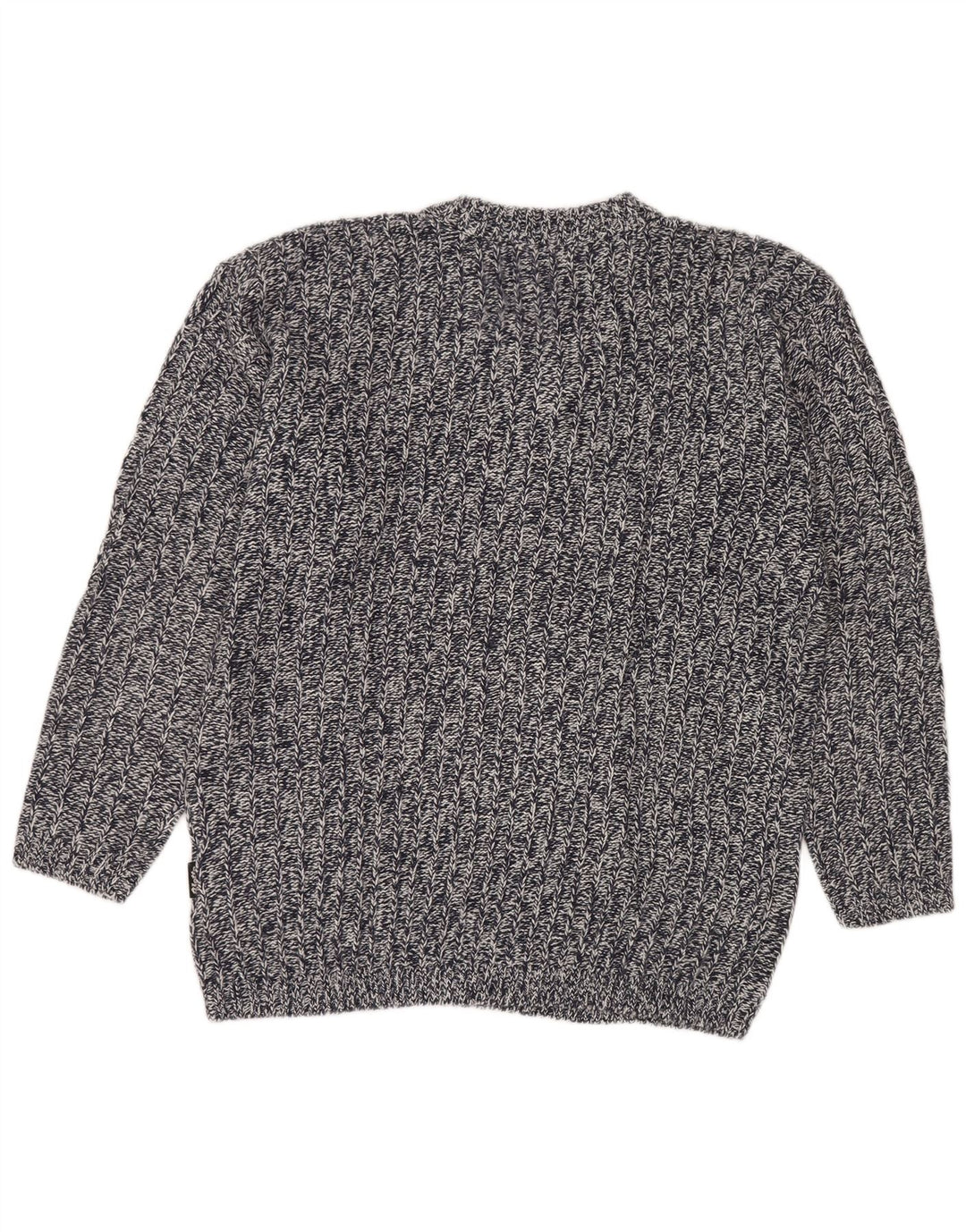 Maglione da uomo con scollo a V Lotto, grande, in acrilico screziato blu navy