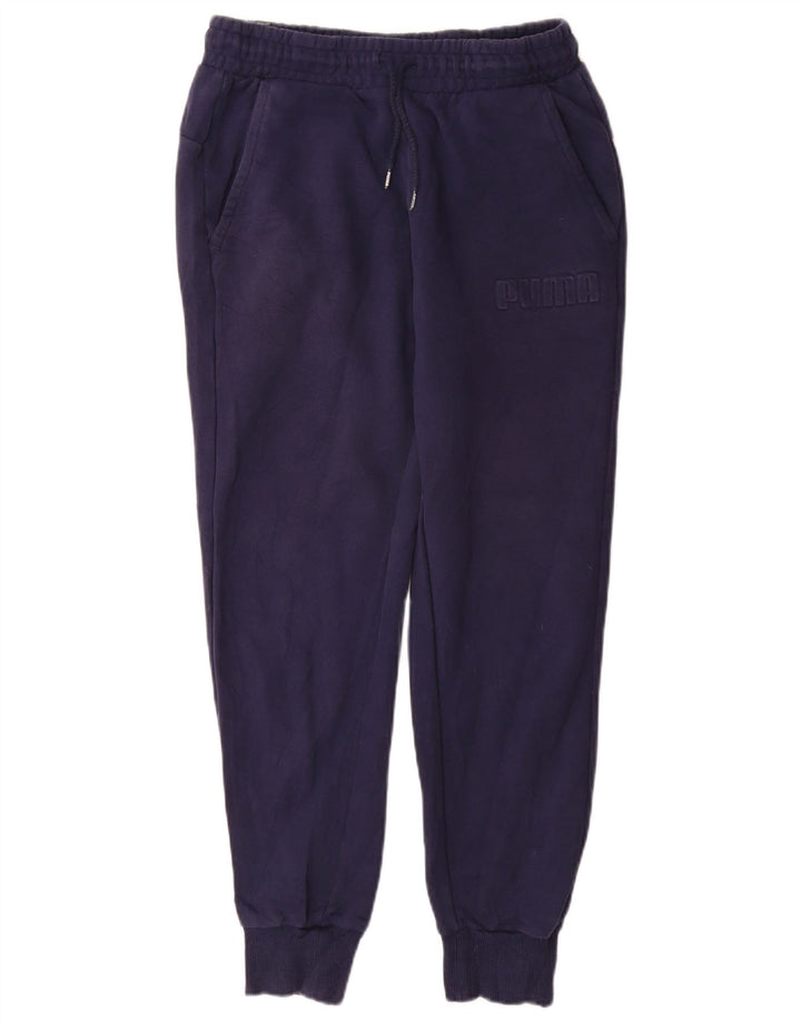 Pantaloni da tuta da uomo PUMA Joggers piccoli in cotone blu navy