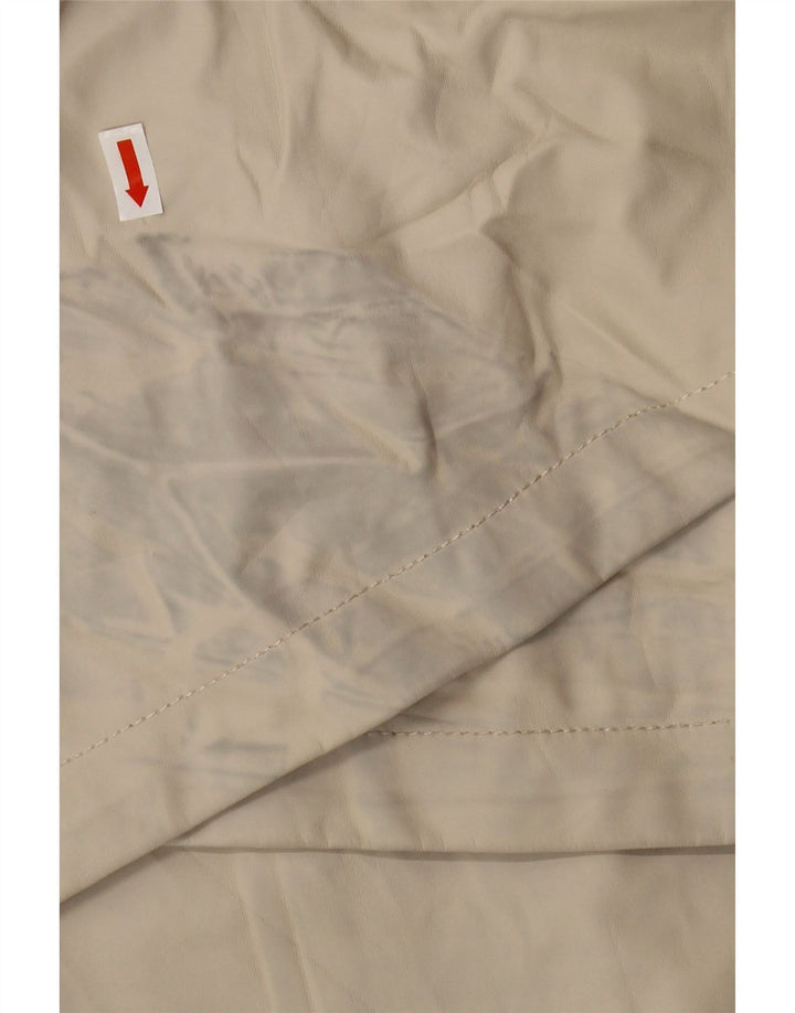 Giacca a vento con cappuccio da donna Zara UK 16 grande poliestere beige