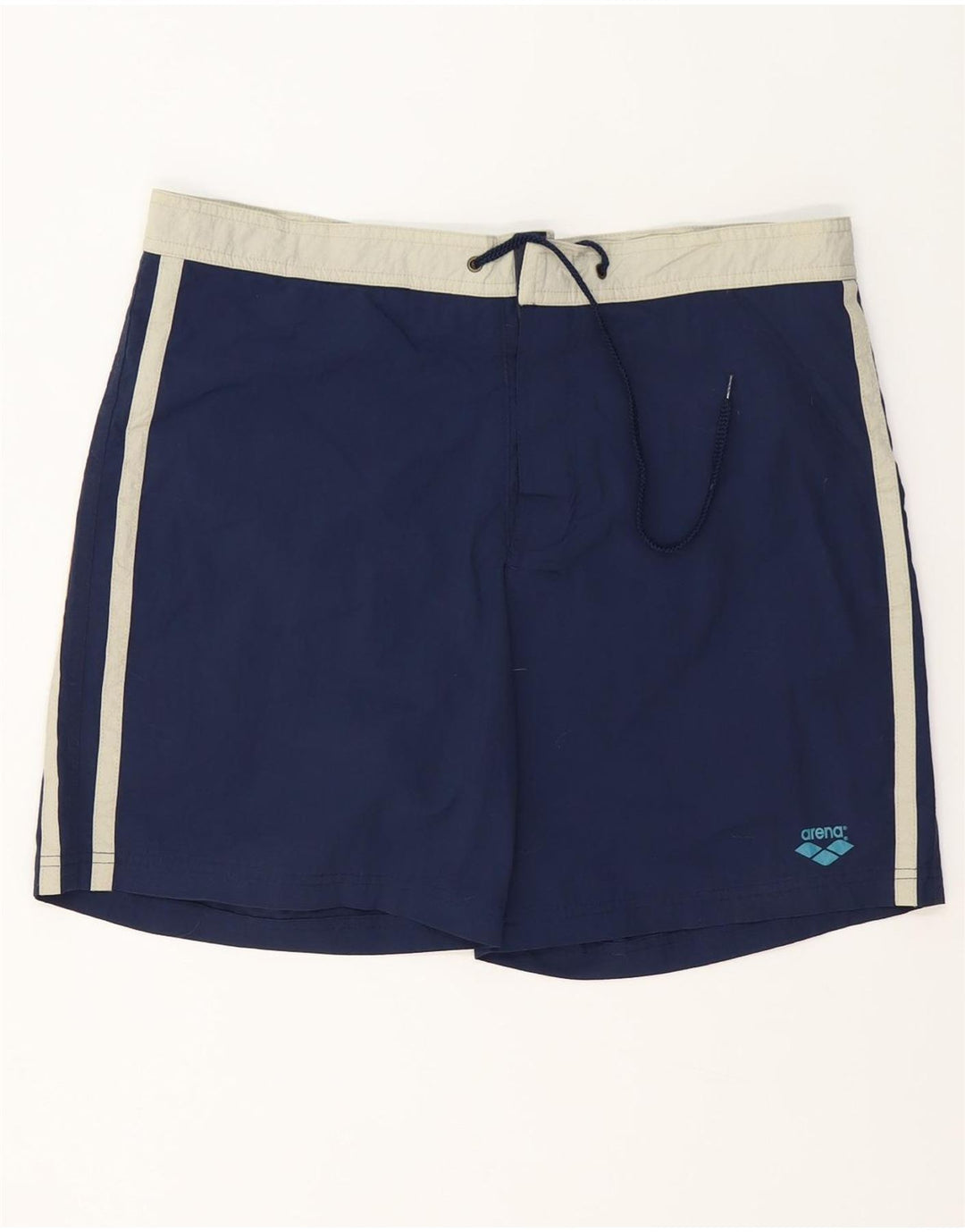 Pantaloncini da bagno da uomo Arena grandi in poliestere color block blu navy