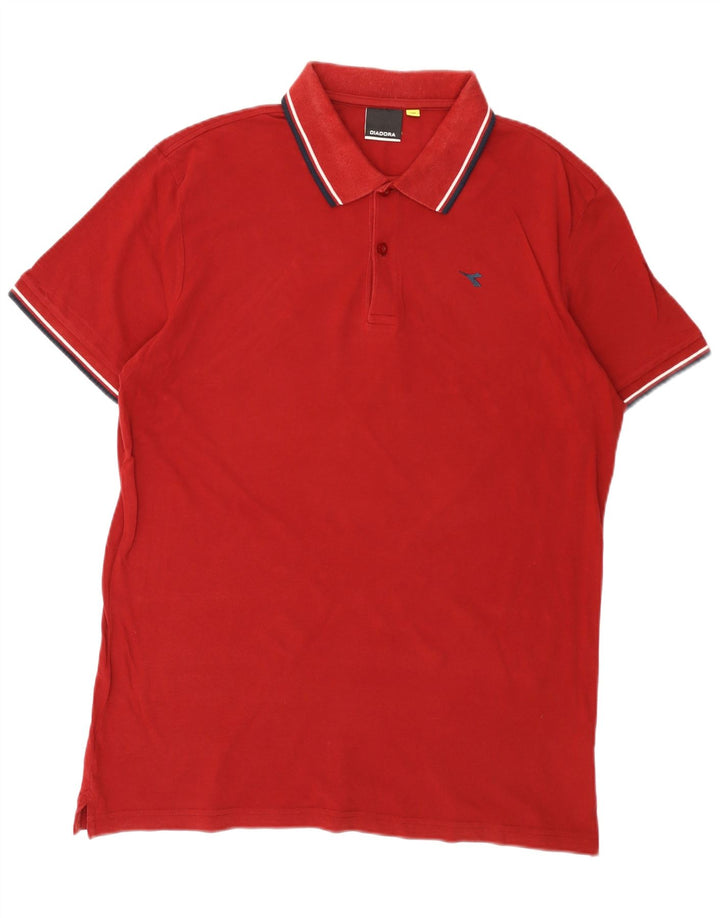 Polo Diadora Uomo 2XL Cotone Rosso