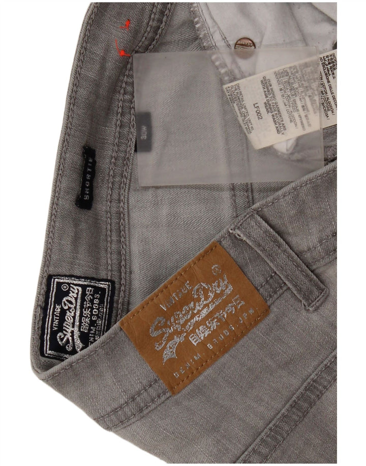 Pantaloncini di jeans da donna Superdry W30 cotone grigio medio