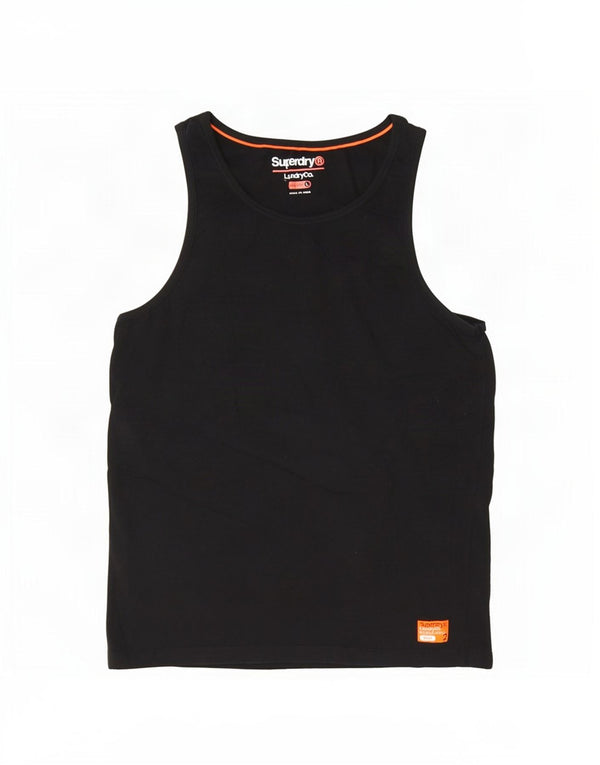 Canotta da donna slim fit Superdry UK 16 grande cotone nero