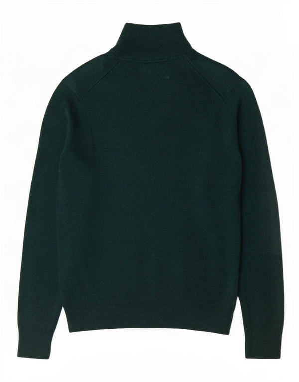 Maglione maglione con zip da uomo Tommy Hilfiger 2XL Lana d'agnello verde