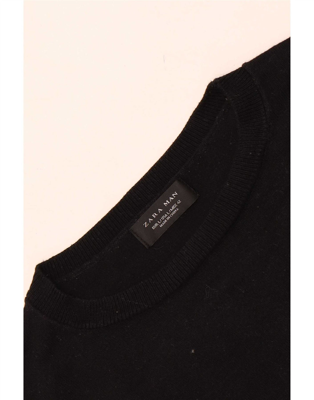 Maglione Zara da uomo con scollo a barca grande nero