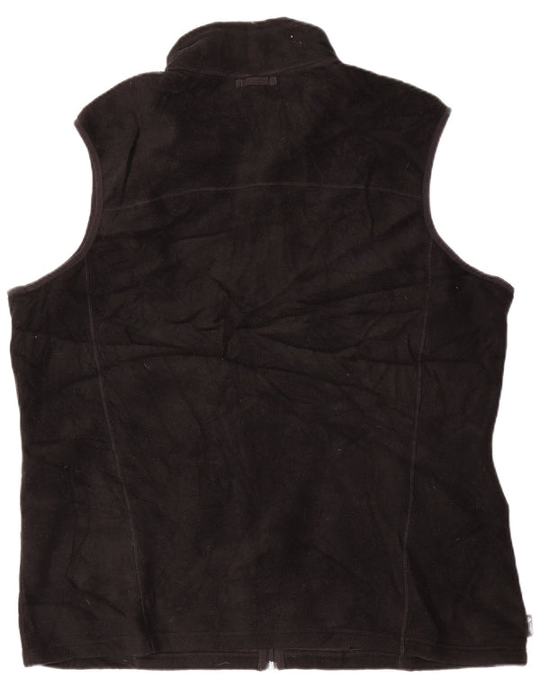 EDDIE BAUER Gilet da uomo in pile con fodera alta UK 42 XL Poliestere nero