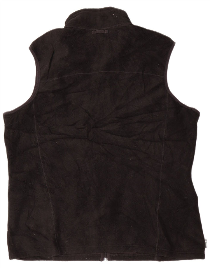 EDDIE BAUER Gilet da uomo in pile con fodera alta UK 42 XL Poliestere nero