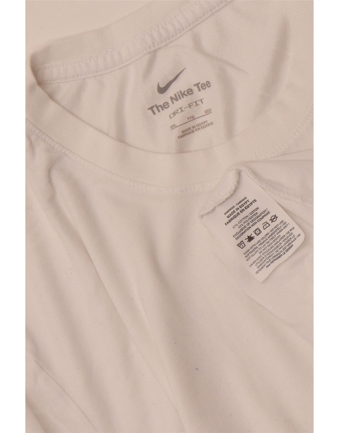 T-shirt da uomo NIKE Dri Fit Top 2XL cotone bianco