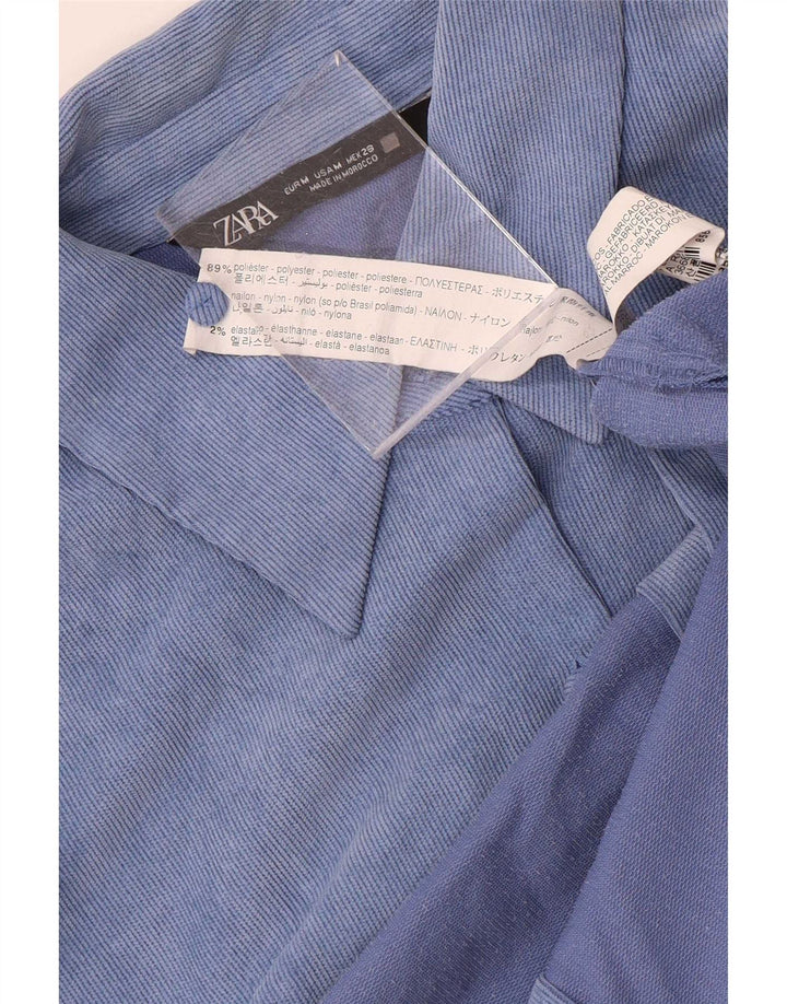 Camicia oversize da donna Zara Oversize UK 14 Poliestere blu medio