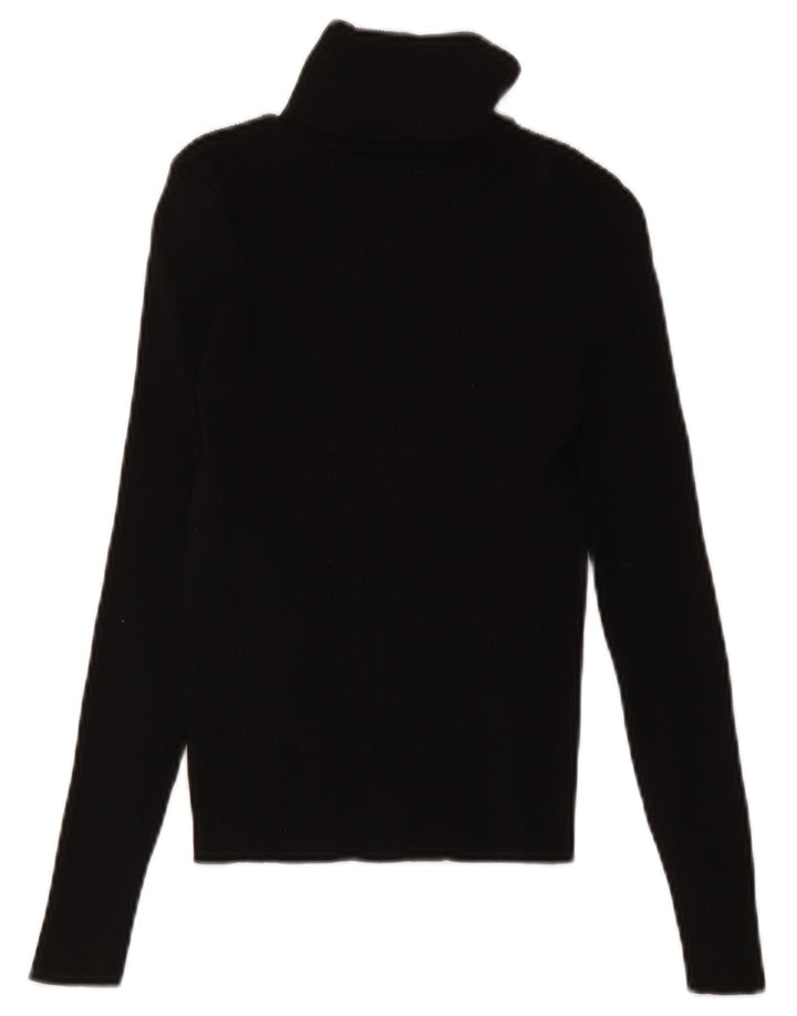 Maglione maglione a collo alto da donna Zara UK 8 piccolo nero in poliammide