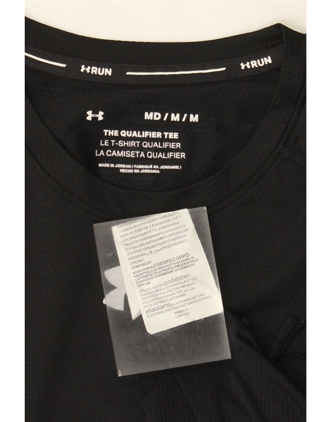T-shirt da uomo Under Armour Top medio poliestere nero
