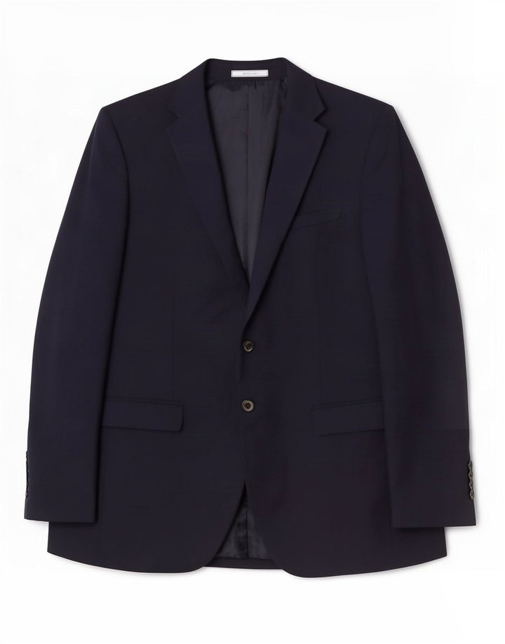 Giacca blazer a 2 bottoni da uomo Marks & Spencer UK 44 XL poliestere blu navy