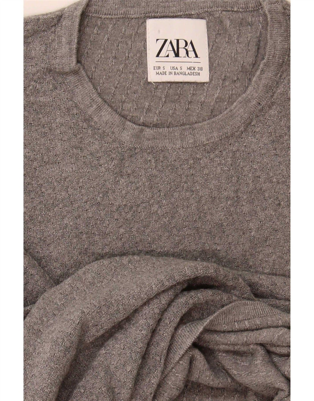 Maglione maglione girocollo da uomo Zara piccolo grigio