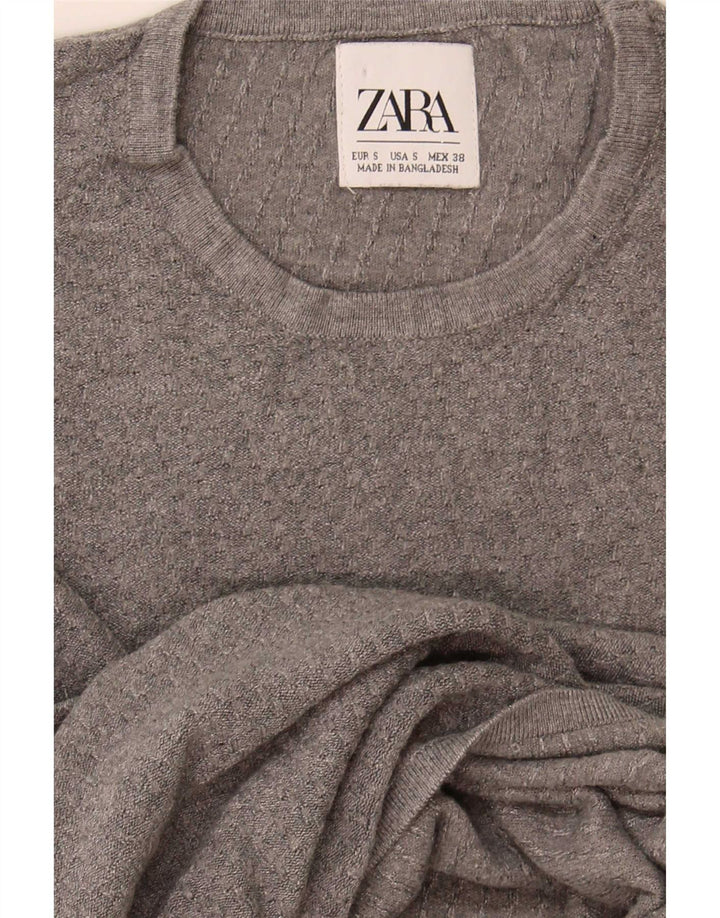 Maglione maglione girocollo da uomo Zara piccolo grigio